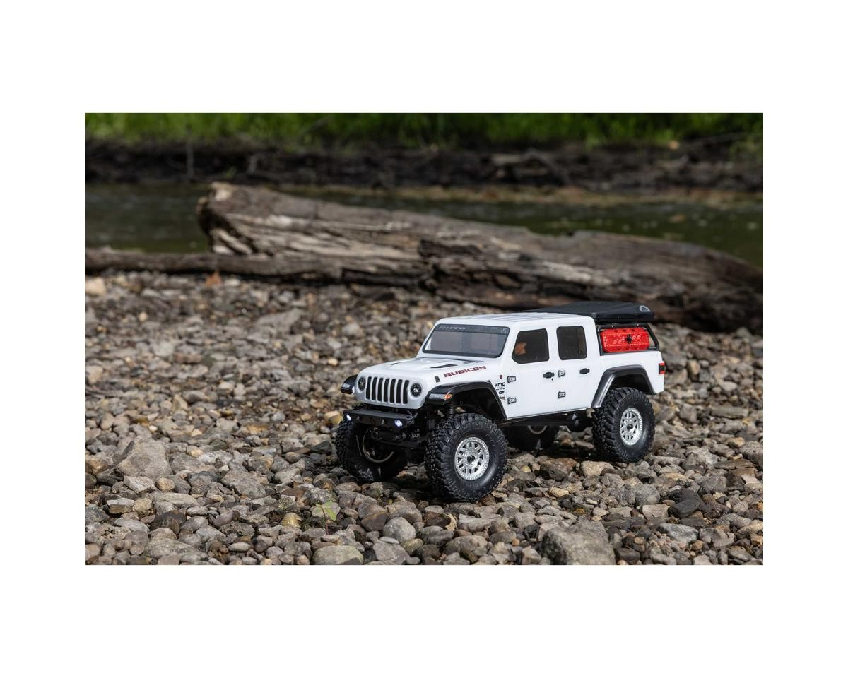 Axial SCX24 Jeep JT Gladiator 1/24 4WD RTR Scale Mini Crawler – White | 2.4GHz Radio