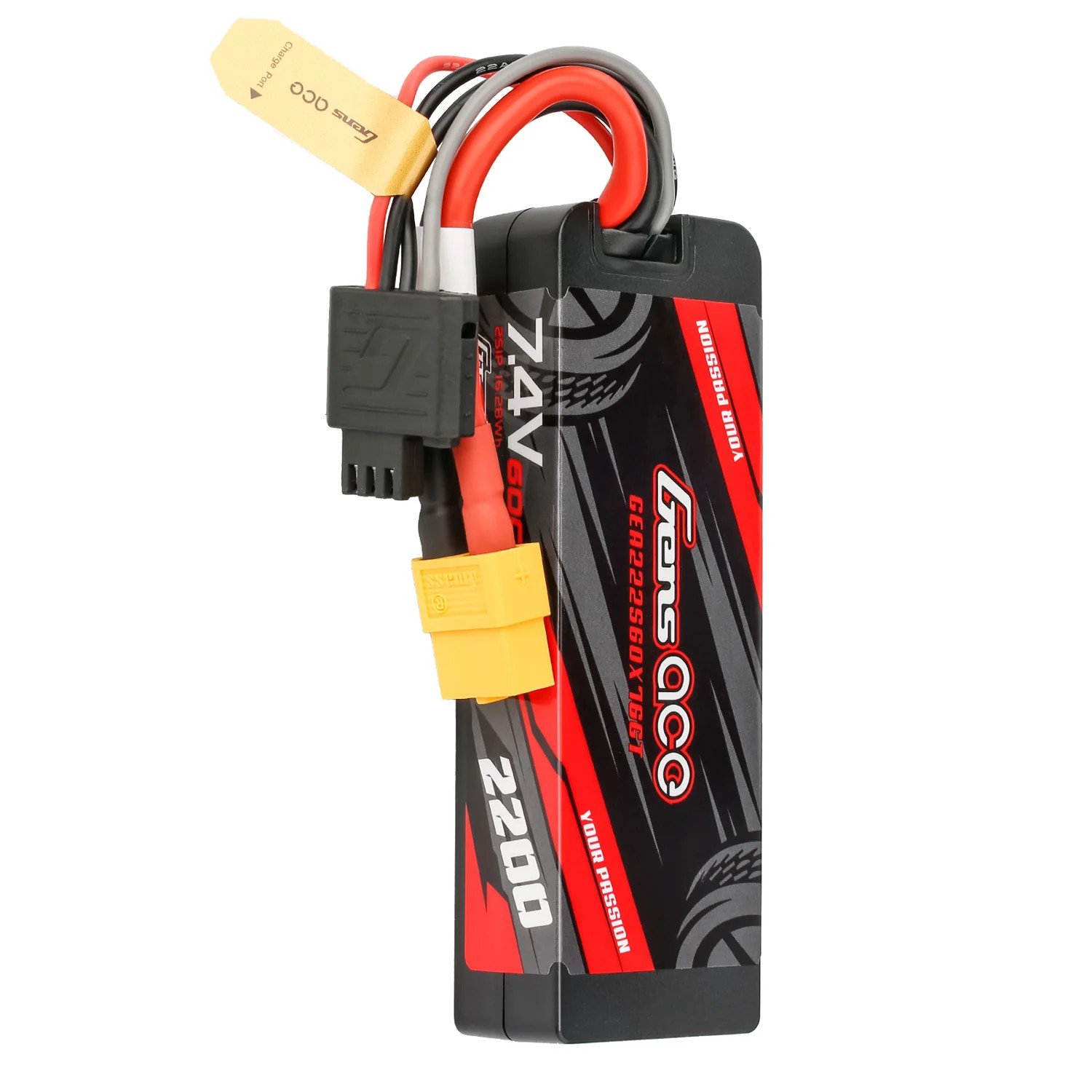 Gens ace G-Tech 2200mAh 7.4V 60C 2S HardCase GRP-76 LiPo Battery με XT60 Plug
