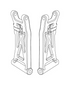 MJX Hyper Go 14211 Rear Lower Suspension Arms - Part Number 14250C