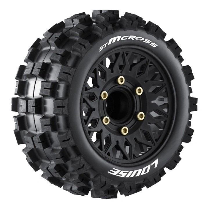 Louise RC ST-MCROSS 1/10 Soft Tires & Wheels (2) | Removable Hex 12mm, 14mm & 17mm