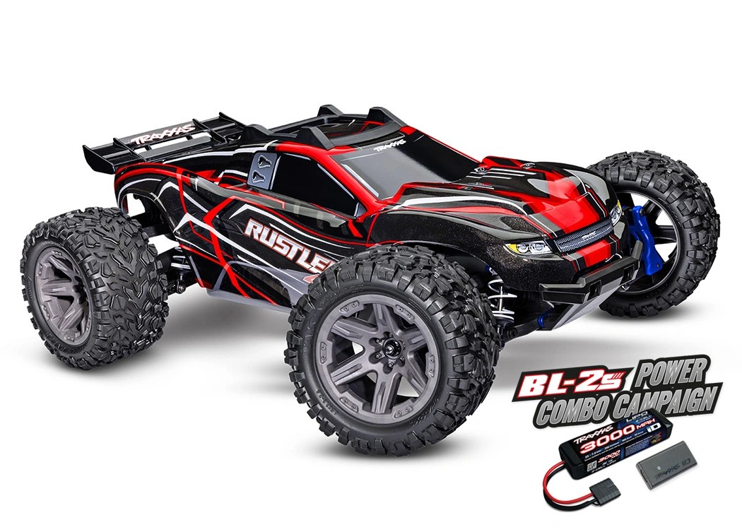Traxxas Rustler 4X4 BL-2S RTR 1/10 TQ Red με Μπαταρία & Φορτιστή Δώρο | Racerc