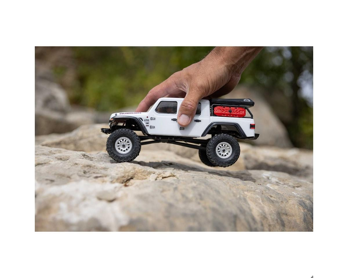 Axial SCX24 Jeep JT Gladiator 1/24 4WD RTR Scale Mini Crawler – White | 2.4GHz Radio