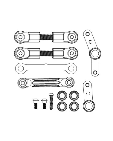 MJX Hyper Go 14211 Complete Steering Assembly - Part Number 14430D