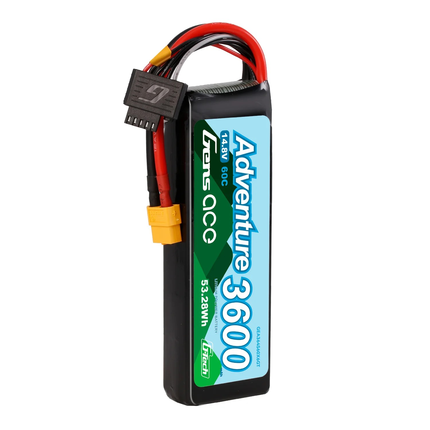 Gens ace G-Tech 3600mAh 14.8V 60C 4S LiPo Adventure XT60 | Racerc