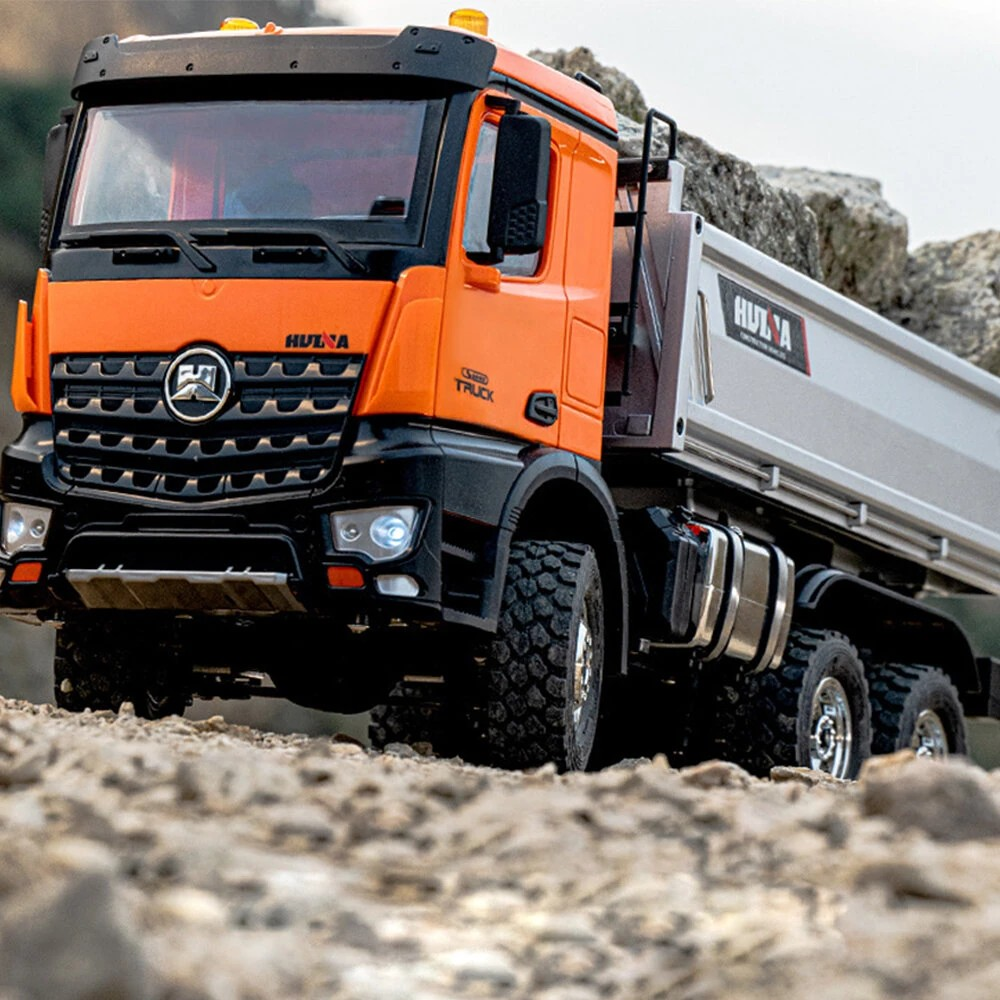 HUINA 1598 1/14 RC Dump Truck 6x6 11CH 2.4GHz – Τηλεκατευθυνόμενο Φορτηγό Ανατροπής Orange