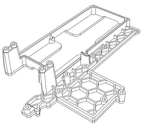 MJX Hyper Go Replacement Chassis Tray Part - Part Number 14130B