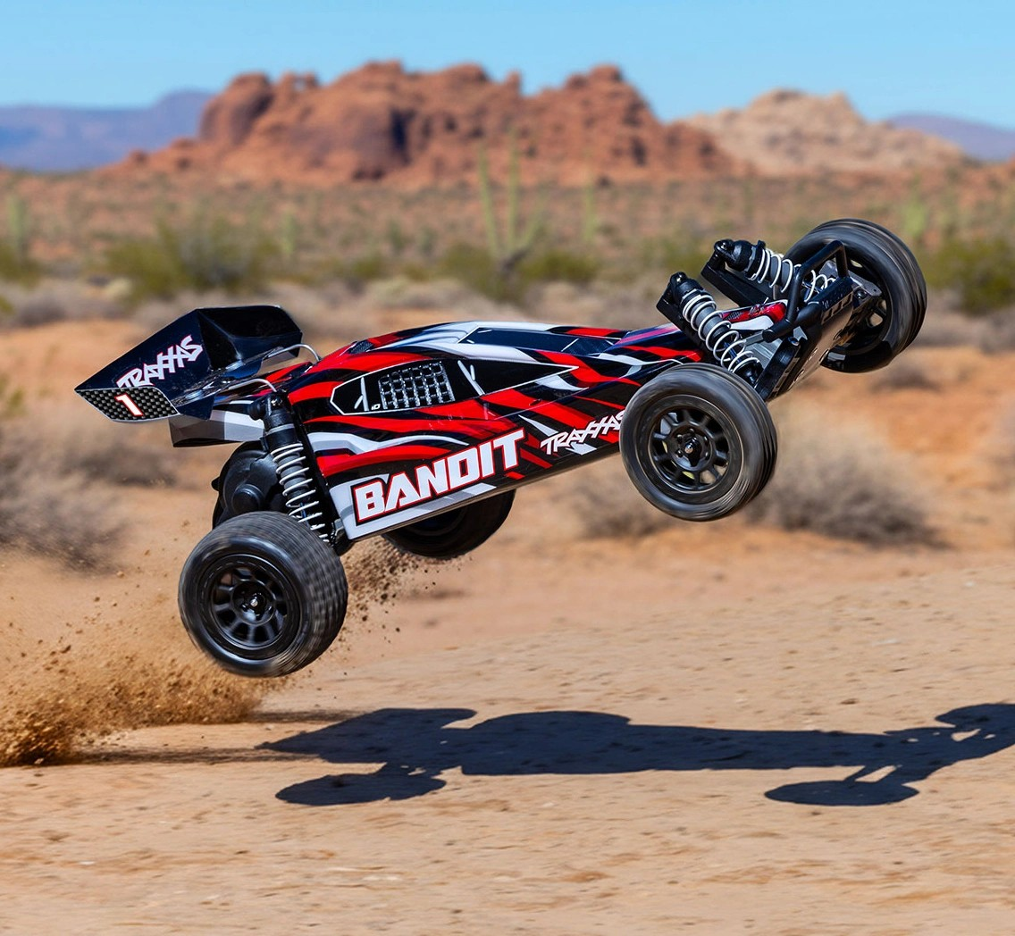 Traxxas Bandit XL-5 1/10 RTR 2WD Buggy RED-X με Μπαταρία 3000mAh & USB-C Φορτιστή