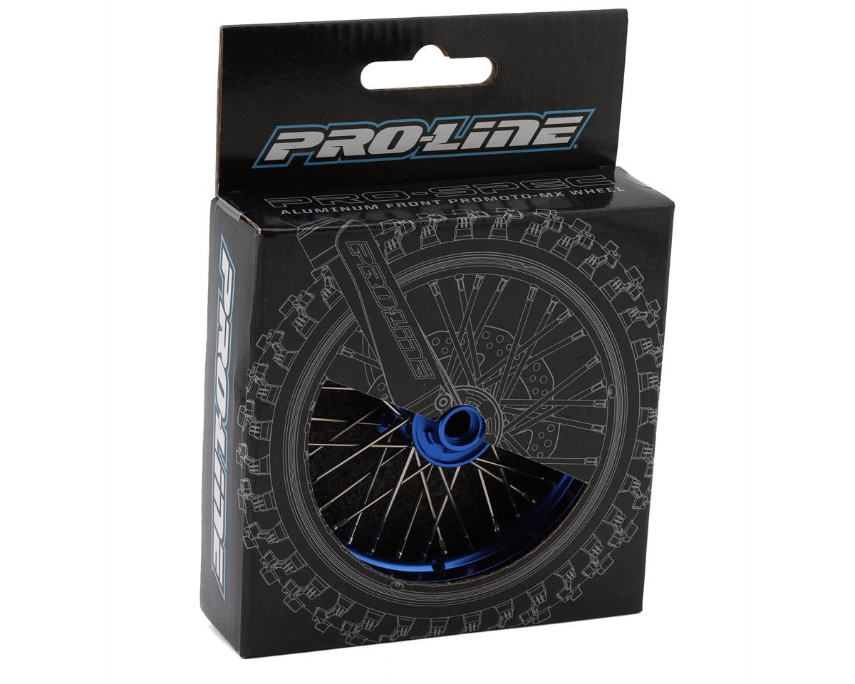 Pro-Line Promoto-MX Pro-Spec Aluminum V2 Bead Pre-Assembled Front Wheel Blue/Blue για Losi Promoto-MX