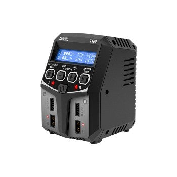 SkyRC T100 AC DUO LiPo 2-4s 5A 2x50W Charger - RACERC
