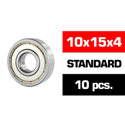 Ultimate Racing 10x15x4mm HS Metal Shielded Bearings ABEC-5 (10pcs)