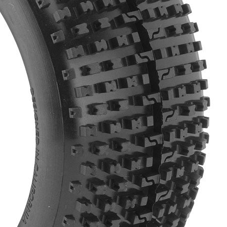 AKA Racing I-Beam 1/8 Buggy Tires (2) (Pre-Mounted) (White) (Soft - Long Wear) - RACERC