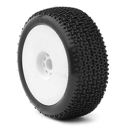 1:8 BUGGY CITYBLOCK MEDIUM EVO WHEEL PRE-MOUNTED WHITE (ONE PAIR) - RACERC