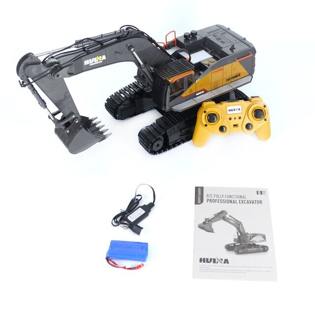 HUINA 1592 1/14 RC Excavator 22CH 2.4GHz – Τηλεκατευθυνόμενος Εκσκαφέας με Die-Cast Καμπίνα & Κάδο