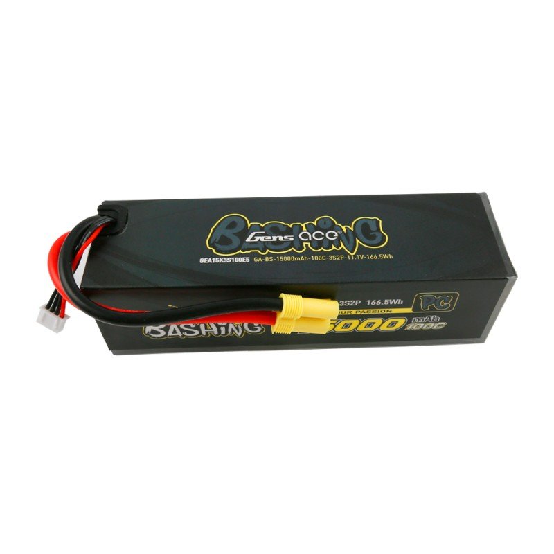 Gens ace 15000mAh 11.1V 100C 3S2P Lipo Battery Pack with EC5-Bashing Series