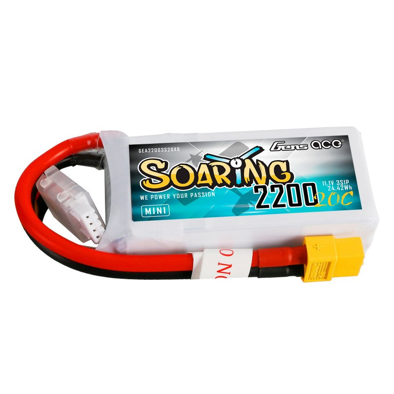 Gens ace Soaring Mini 2200mAh 11.1V 20C 3S LiPo XT60 | Racerc