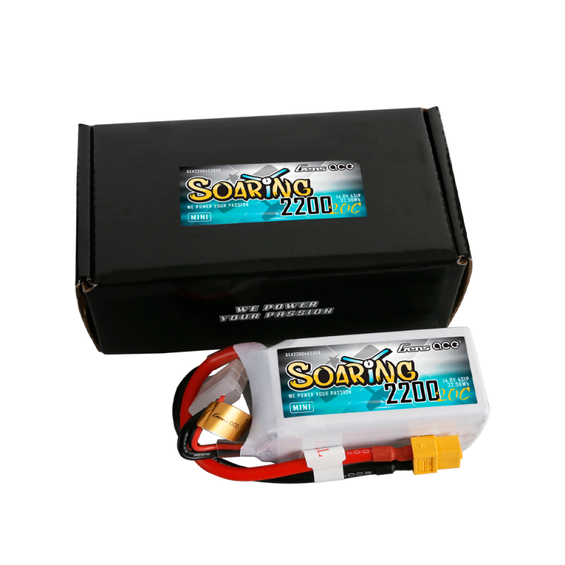 Gens Ace Soaring Mini 2200mAh 14.8V 20C 4S LiPo Battery XT60