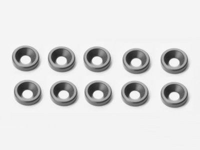 Alu M3 Countersink Washer-Gray (10) AM-020033 - RACERC