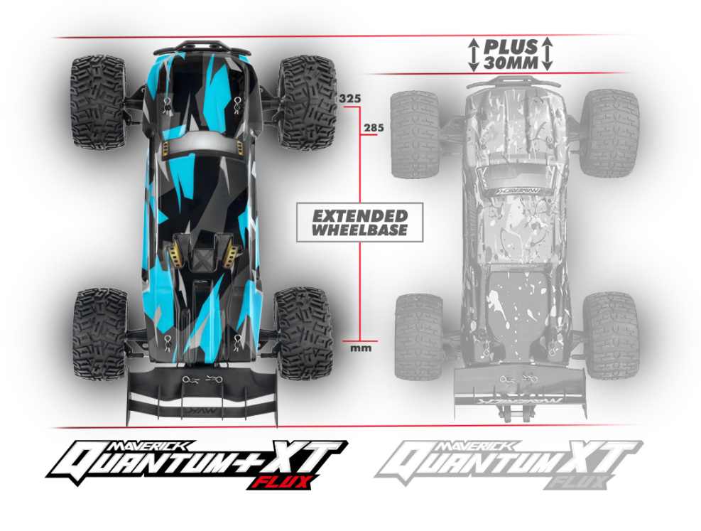Maverick Quantum+ XT Flux 3S 1/10 4WD Stadium Truck - RTR W/o Battery & Charger