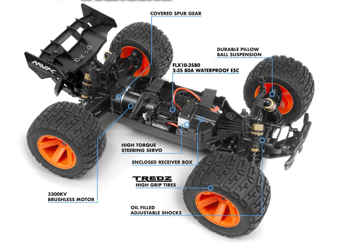 Maverick Quantum+ XT Flux 3S 1/10 4WD Stadium Truck - RTR W/o Battery & Charger