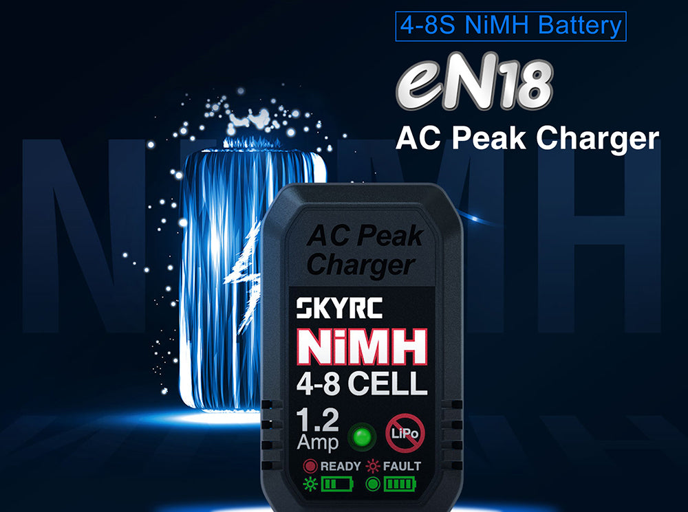 SkyRC eN18 NiMH Peak Charger 4–8 Cells 1.2A (AC) για RC Μπαταρίες
