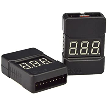 1-8S Lipo Battery Voltage Tester/ Low Voltage Buzzer Alarm/ Battery Voltage Checker with Dual Speakers