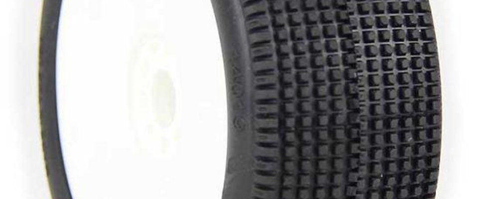 AKA Double Down 1/8 Buggy Pre-Mounted Tires (2) (Medium - Long Wear) - RACERC