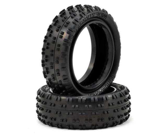 Schumacher U6810 Front Wide Stagger Rib Yellow Tires (2) 1/10 Buggy - RACERC