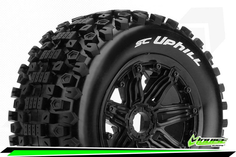 Louise SC-Uphill 1/5 Front/Rear Tyre & Rim Black 24mm Hex LT3293B