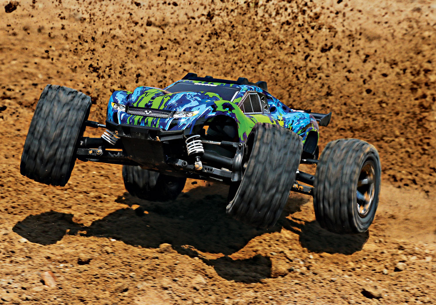 Traxxas Rustler 4X4 VXL Brushless RTR 1/10 4WD Stadium Truck (Green) w/TQi 2.4GHz Radio & TSM - RACERC