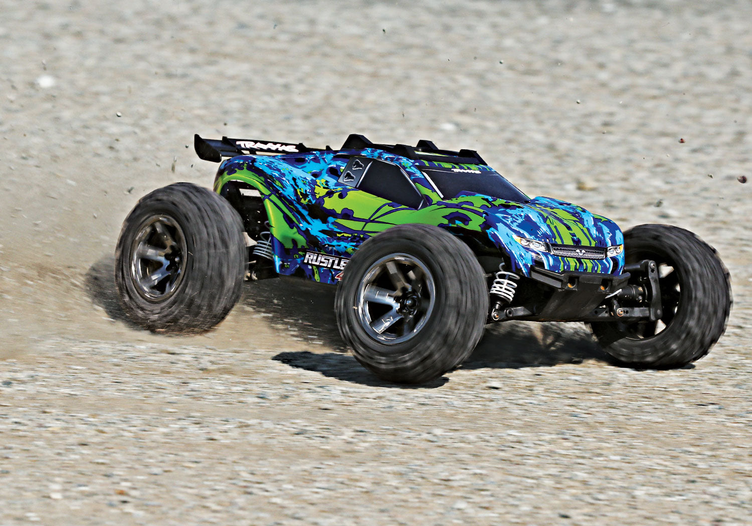 Traxxas Rustler 4X4 VXL Brushless RTR 1/10 4WD Stadium Truck (Green) w/TQi 2.4GHz Radio & TSM - RACERC