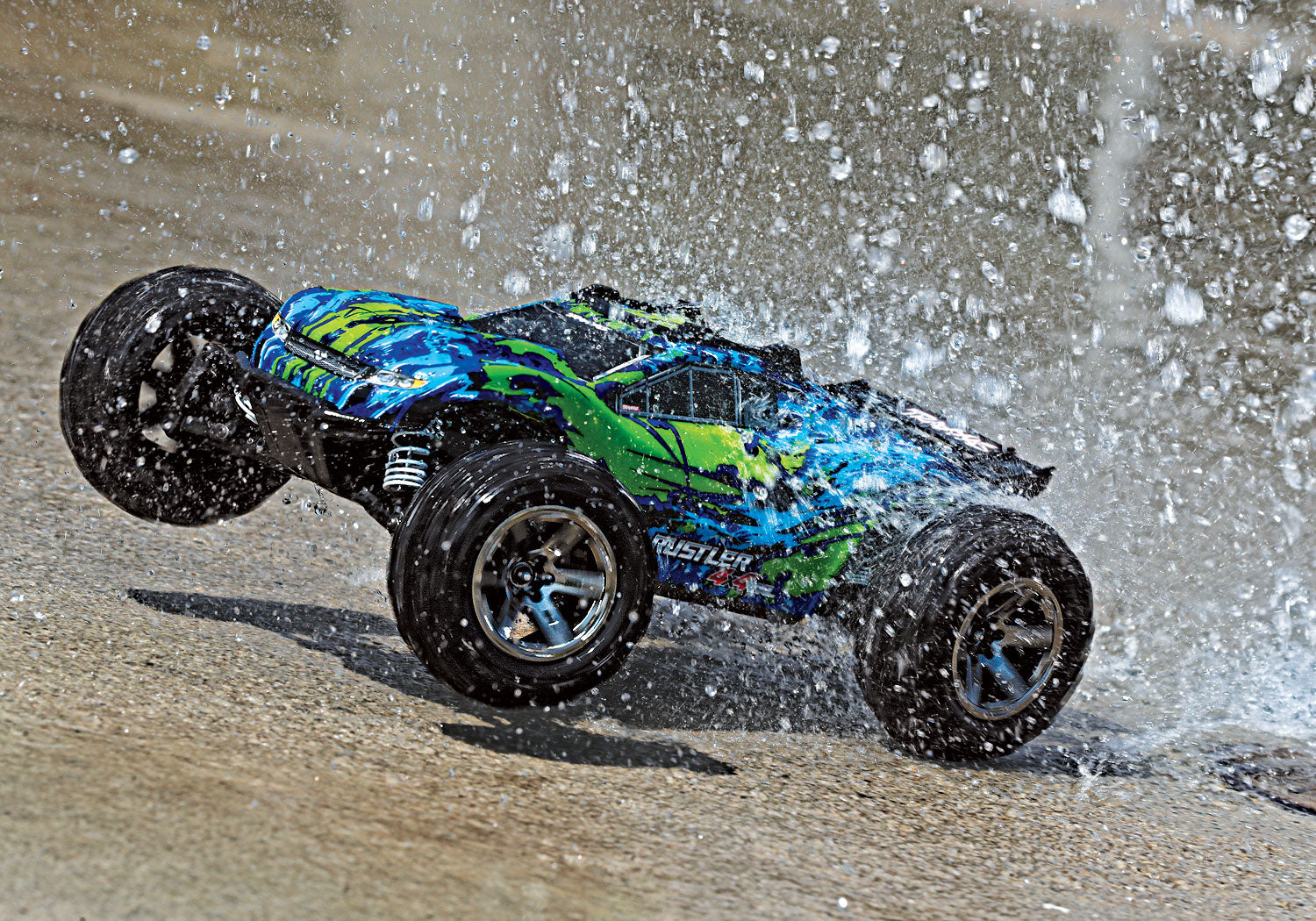 Traxxas Rustler 4X4 VXL Brushless RTR 1/10 4WD Stadium Truck (Green) w/TQi 2.4GHz Radio & TSM - RACERC