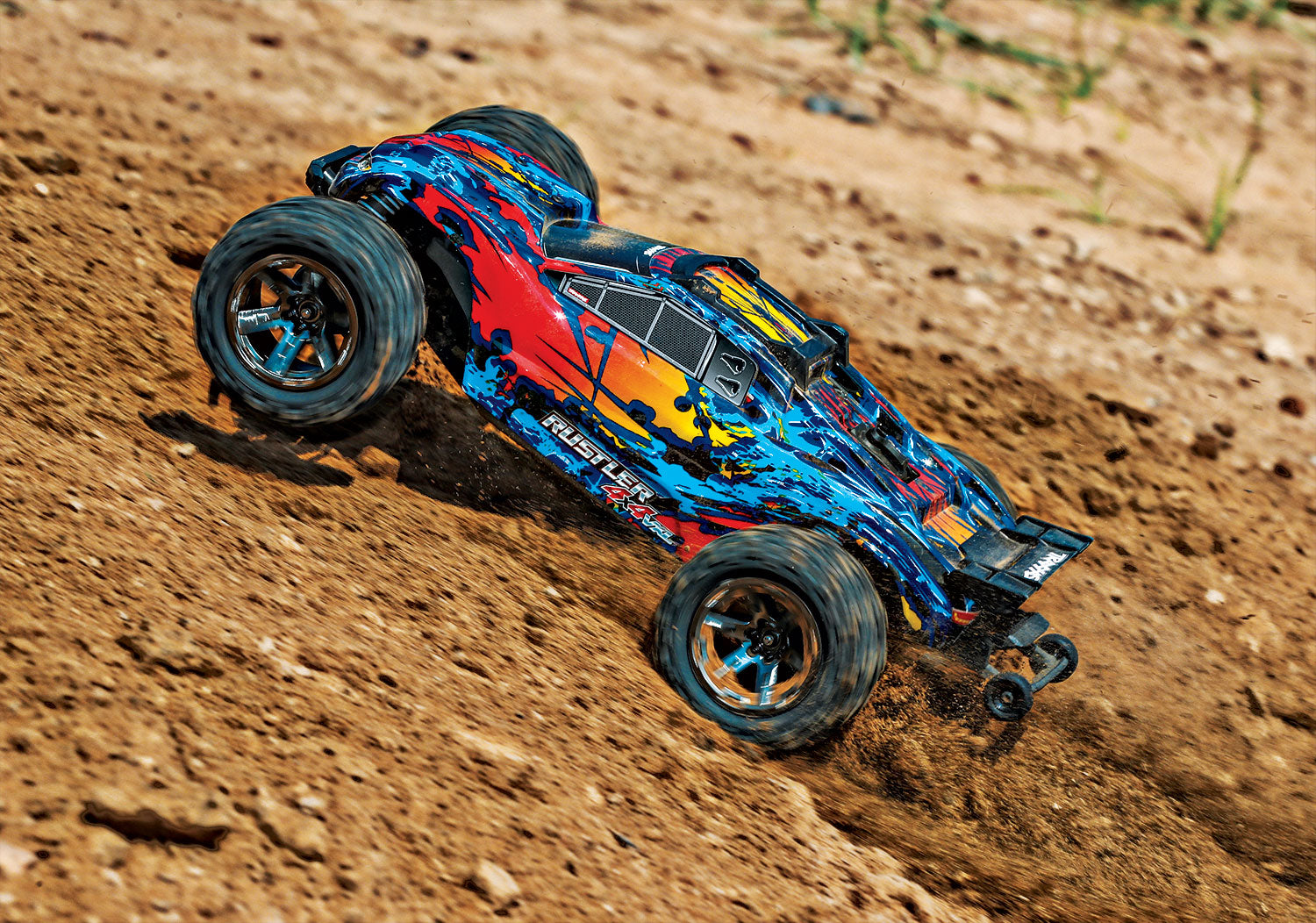 Traxxas Rustler 4X4 VXL Brushless RTR 1/10 4WD Stadium Truck (Red) w/TQi 2.4GHz Radio & TSM - RACERC