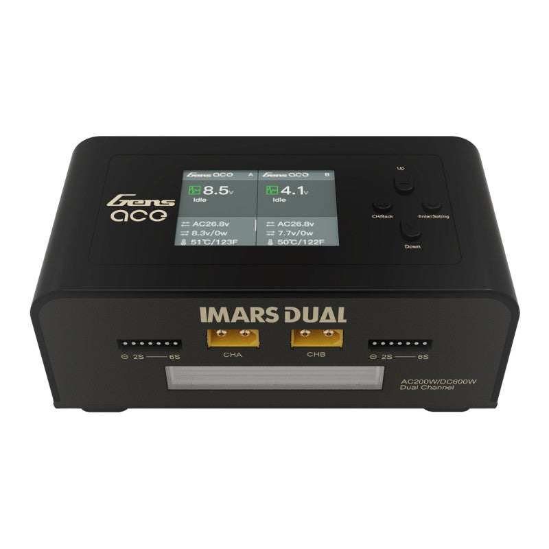 NEW GensAce Imars Dual Channel AC200W/DC300Wx2 Smart Balance RC Charger