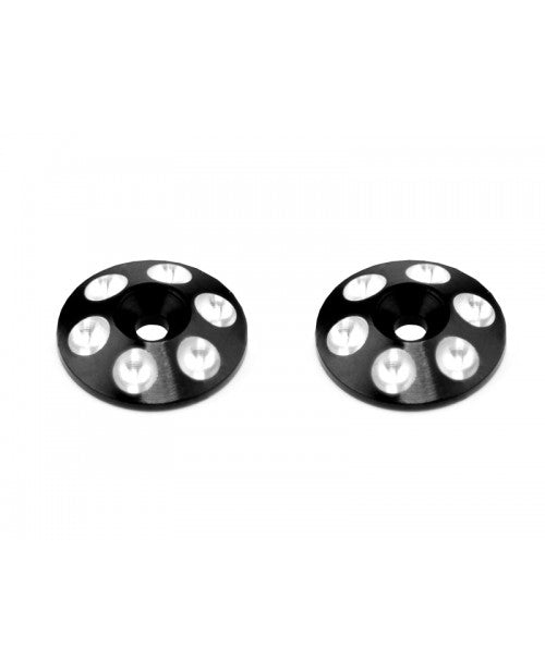Arrowmax Aluminium Rear Wing Shims (Black) (2) - RACERC
