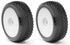 AKA Racing Cross Brace 1/8 Buggy Tires (2) (Pre-Mounted) (White) (Medium) - RACERC