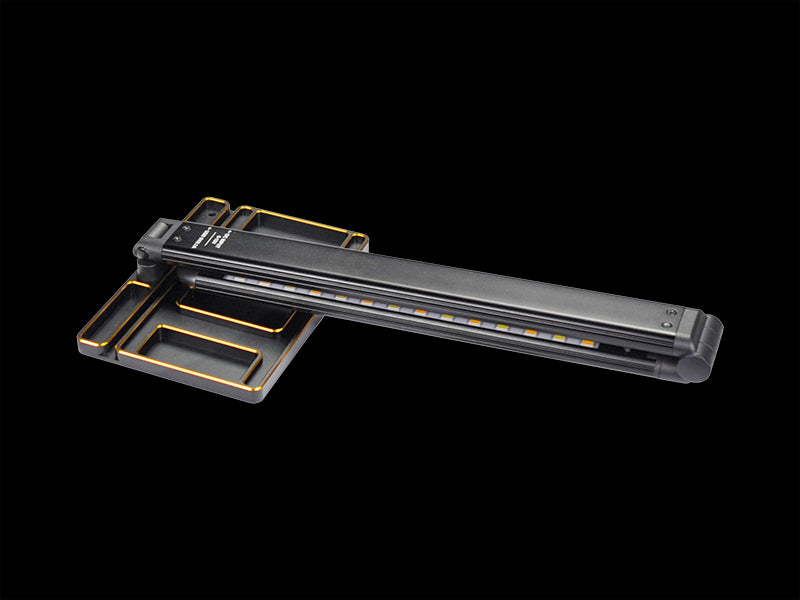 Arrowmax Alu Tray with LED Pit Lamp for Set-Up System Black Golden - RACERC