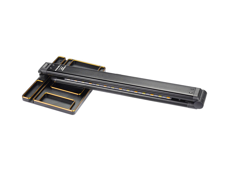 Arrowmax Alu Tray with LED Pit Lamp for Set-Up System Black Golden - RACERC