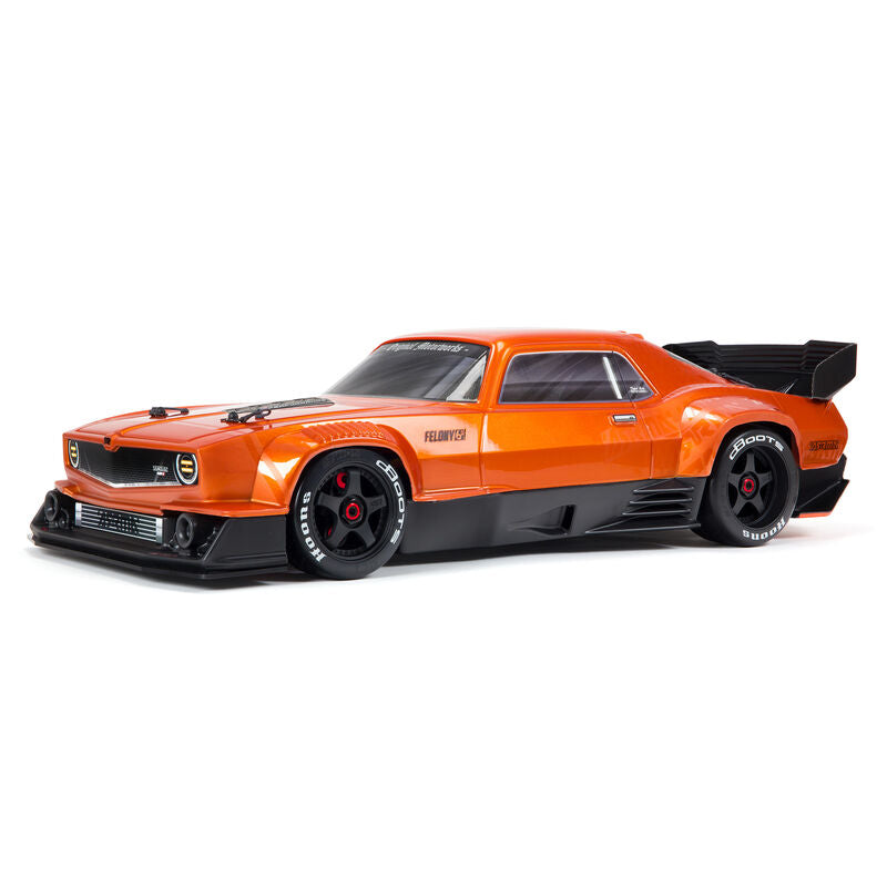 Arrma Felony 6S BLX Brushless 1/7 RTR Electric 4WD Street Bash Muscle Car (Orange) w/DX3 2.4GHz Radio, Smart ESC & AVC
