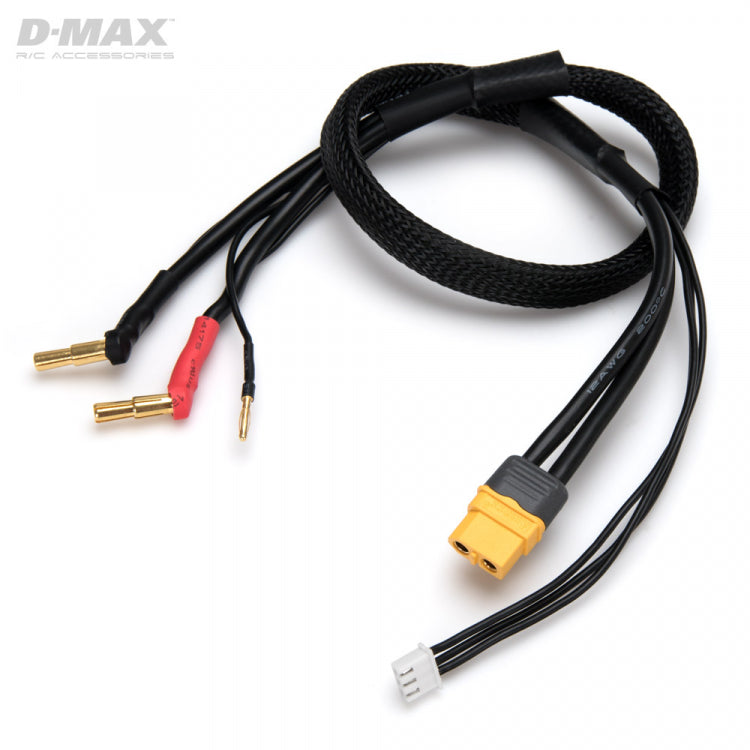 Charging Lead 4/5mm 2S CAR LiPo to XT60 12AWG 500mm - RACERC