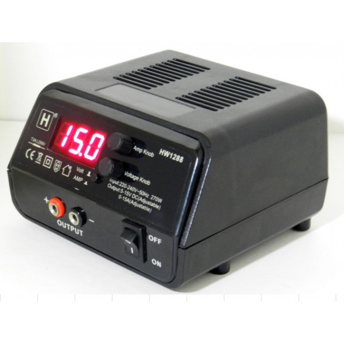 Hop Wo Power Supply 5-15V & 0-15A Adj HW1288 - RACERC