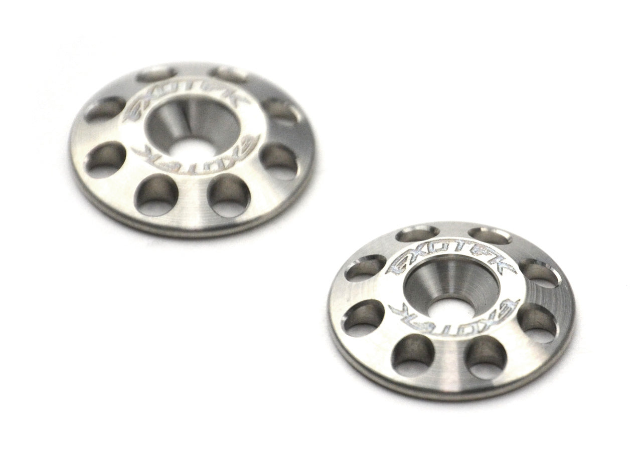 EXOTEK FLITE WING BUTTONS, TITANIUM (2) - RACERC
