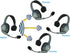 Eartec UltraLITE UL4S HD Kit - 4x Single Ear Headphones, case, charger