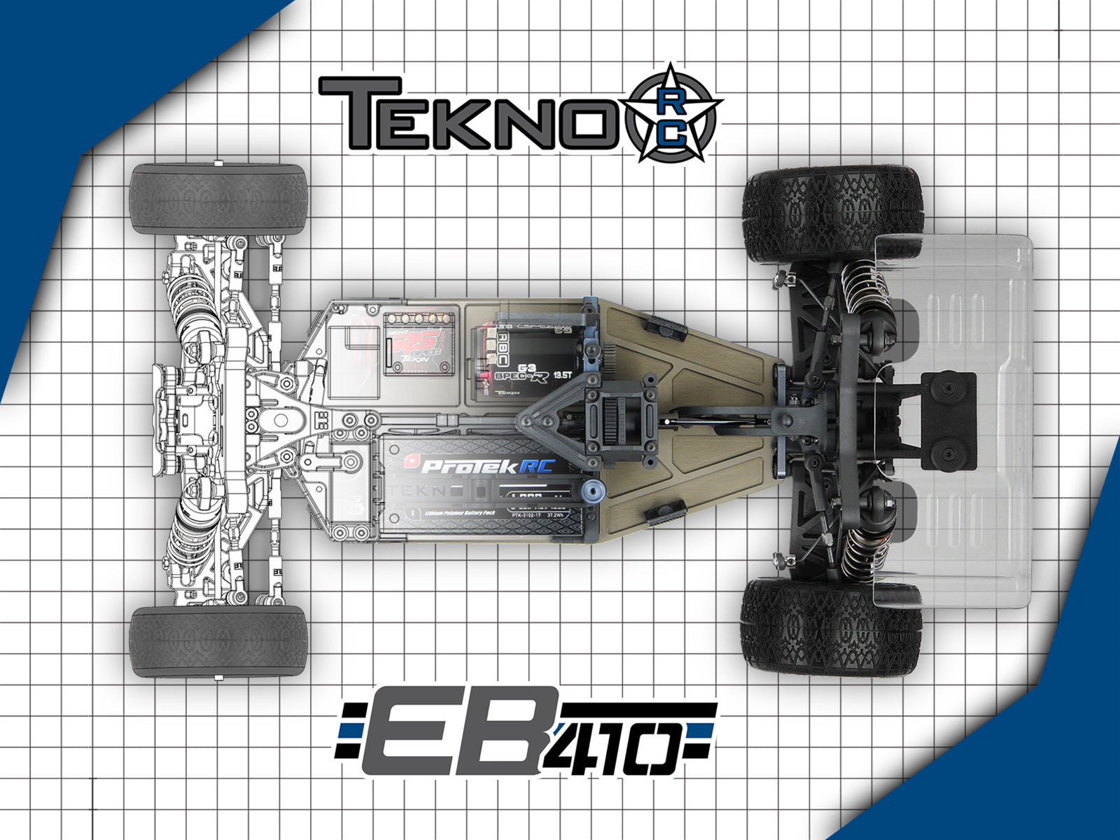 TKR6500 – EB410 1/10th 4WD Competition Electric Buggy Kit - RACERC