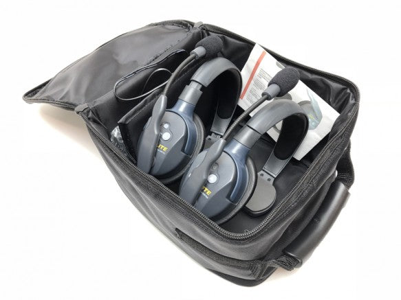 Eartec UltraLITE UL2S HD Kit - 2x Single Ear Ultralite Headphones, case, charger - RACERC