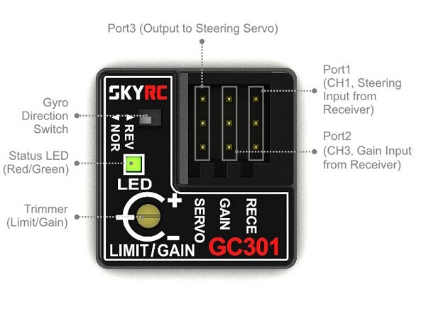 SkyRC GC301 Gyro For 4WD RC Cars SK-600068