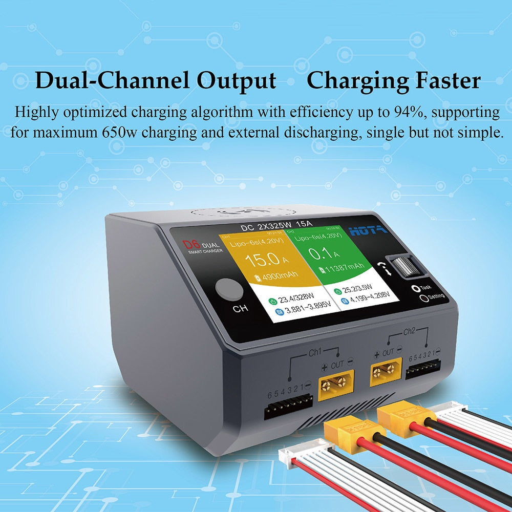 HOTA-D6-Dual-Channel-Smart-Charger-2-DC325W-15A - RACERC