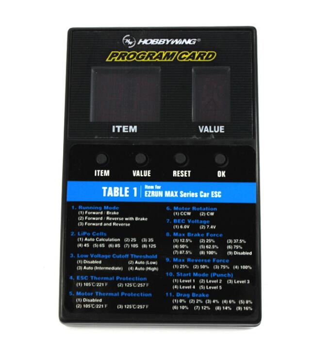 Hobbywing LED Program Card - RACERC