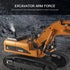 WLTOYS 16800 Alloy 1:16 2.4G RC Excavator Simulation Digger with LED Light Smoke