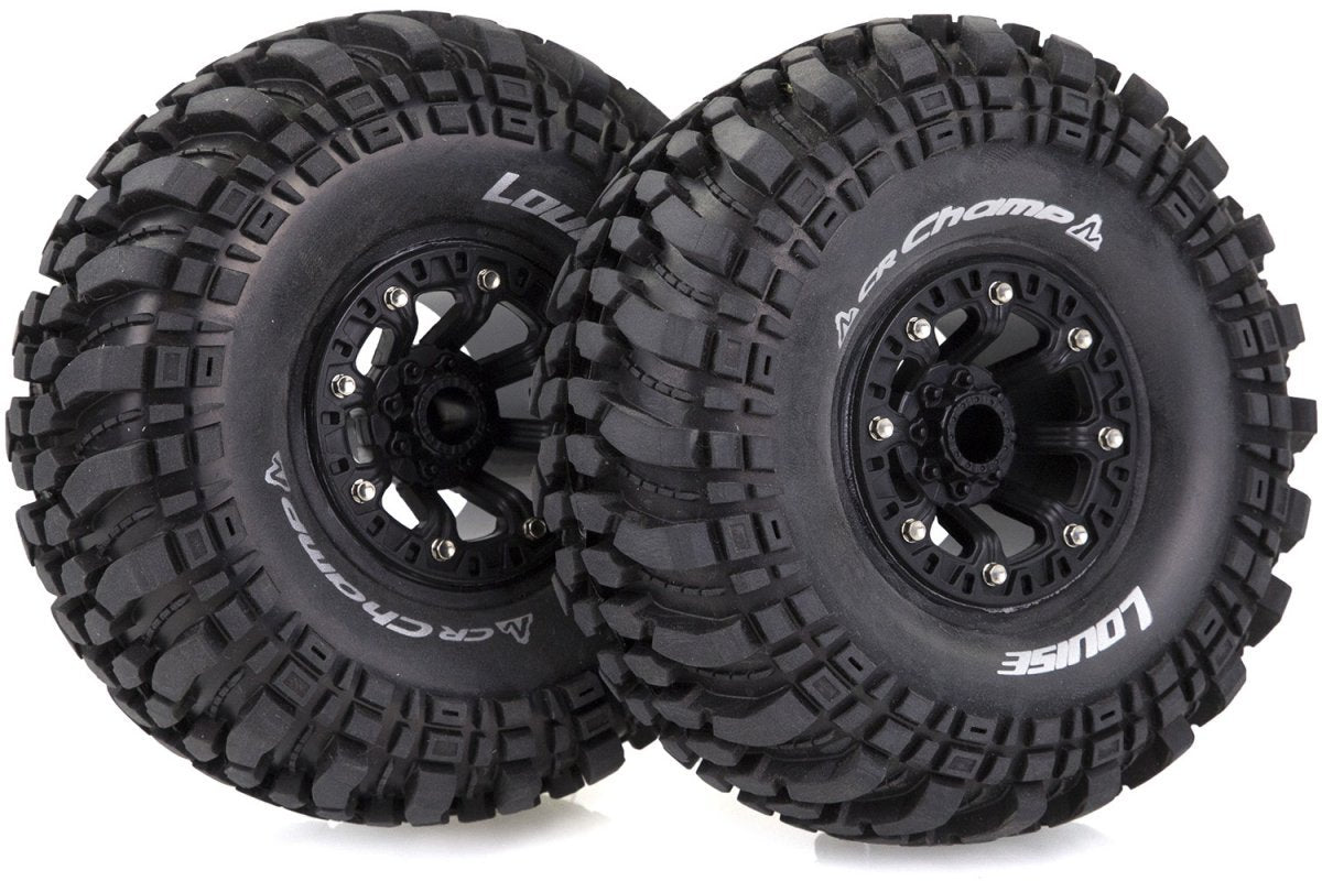 Louise Tire & Wheel CR-CHAMP 2.2" - Black Spoke Rim / Mounted (2) LT3236VB