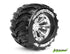 Louise 1:8 3.8 Inch Monster Tire MT-Cyclone Mounted On Chrome Wheel - 1:2 Offset - Sport (2) LT3220CH